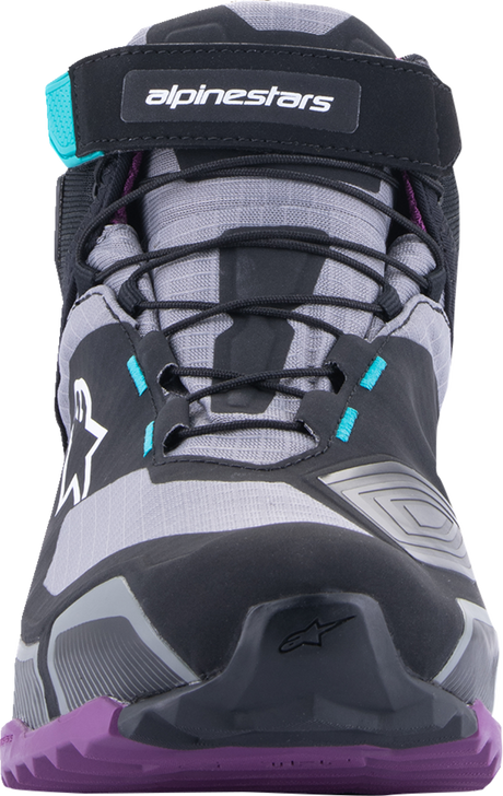 Zapatos ALPINESTARS Stella CR-X Drystar - Negro/Gris/Verde azulado/Púrpura - EU 9 261152313709 