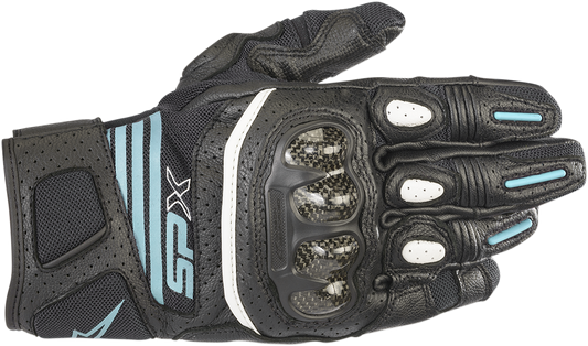 ALPINESTARS Stella SPX AC V2 Gloves - Black/Teal - XS 3517319-1170-XS