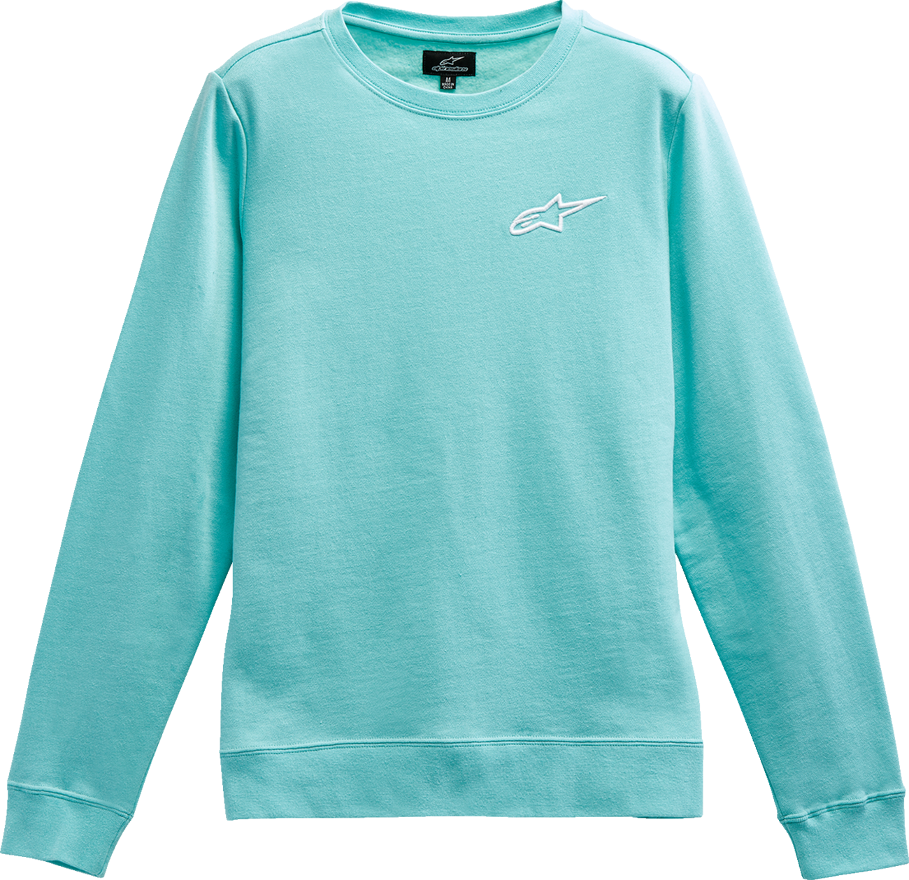 ALPINESTARS Women's Ageless Crew Fleece - Light Aqua/White - XL 1232518207226XL