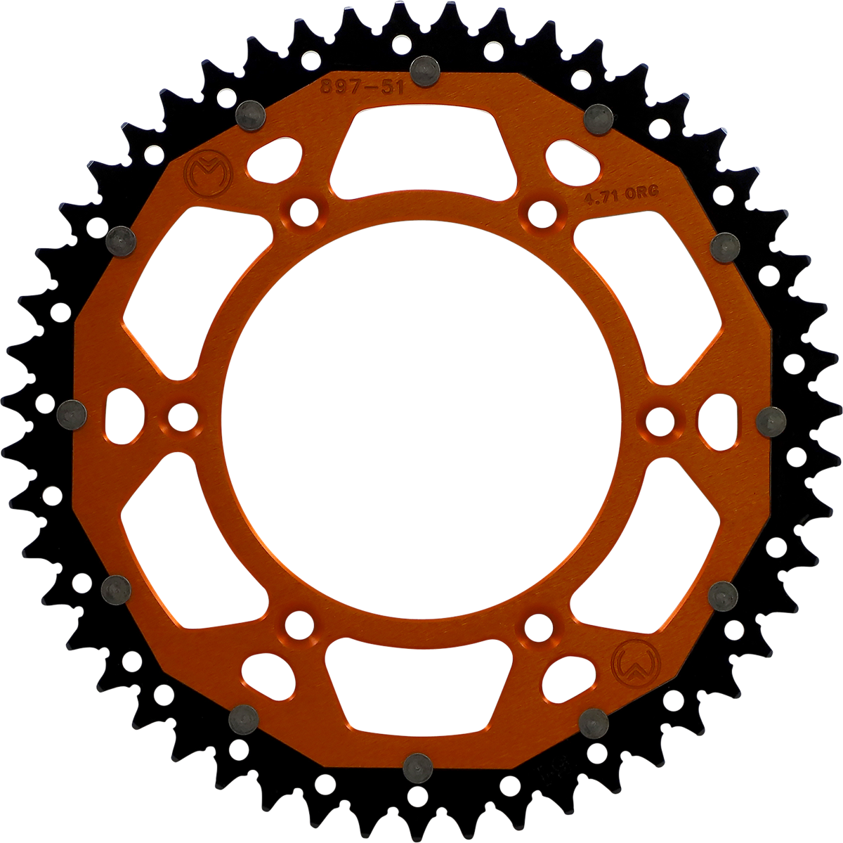 MOOSE RACING Dual Sprocket - Orange - 51 Tooth 1210-897-51-14X