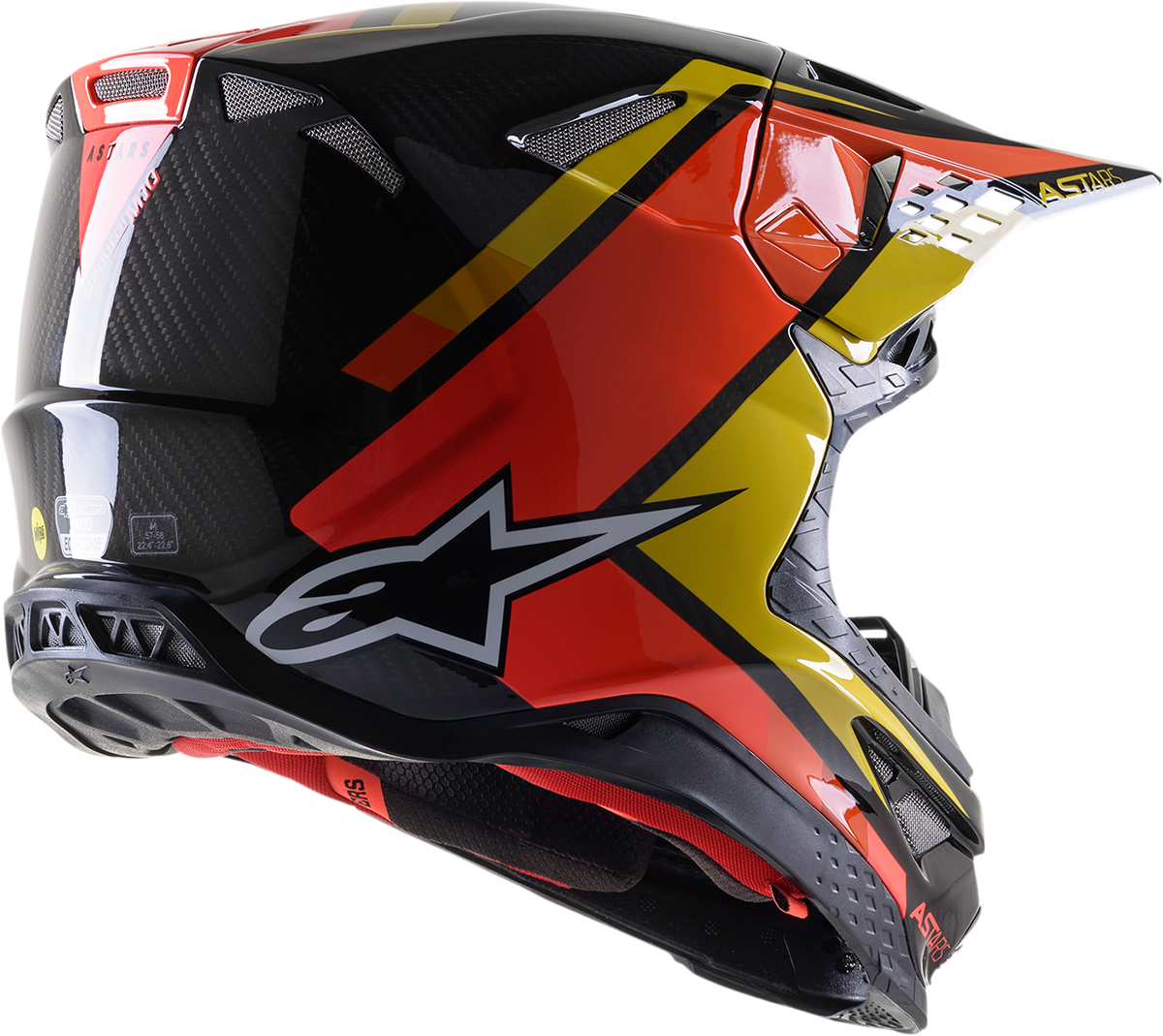 Casco ALPINESTARS Supertech M10 - Meta 2 - MIPS - Negro/Amarillo/Naranja - 2XL 8300422-1549-2X 