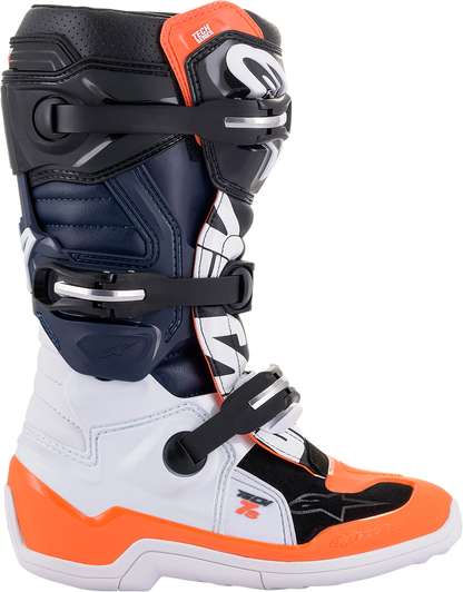 ALPINESTARS Youth Tech 7S Boots - Black/Orange/White - US 6 2015017-1241-6