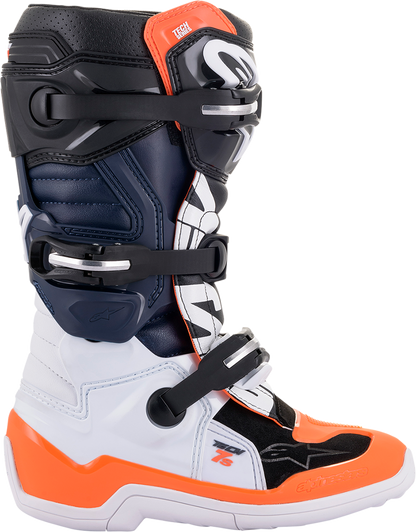 ALPINESTARS Youth Tech 7S Boots - Black/Orange/White - US 7 2015017-1241-7