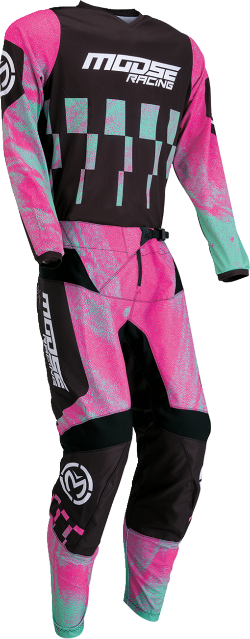 MOOSE RACING Qualifier Jersey - Pink/Teal - Small 2910-7518