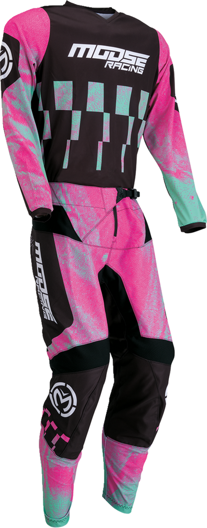 MOOSE RACING Qualifier Jersey - Pink/Teal - Small 2910-7518