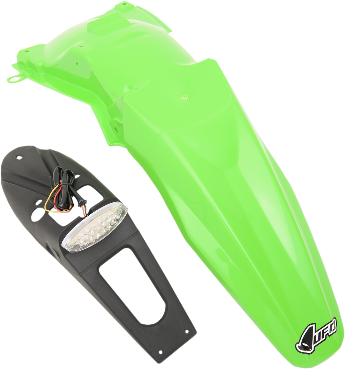 Guardabarros trasero UFO Enduro - con luz - Verde KA03791-026