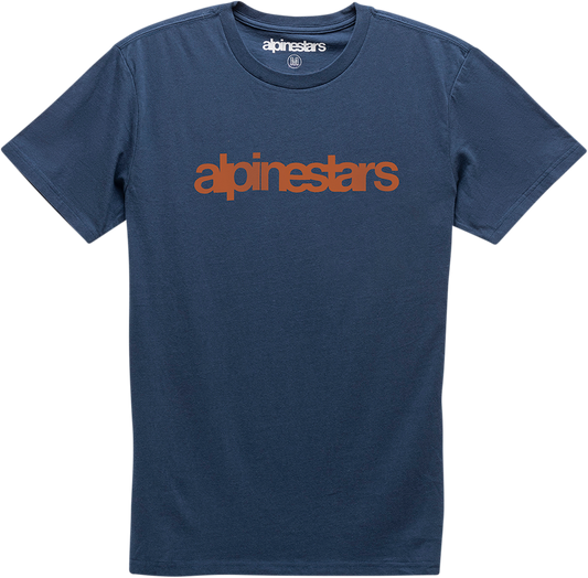ALPINESTARS Heritage Word T-Shirt - Navy/Red - Medium 1210730067030M