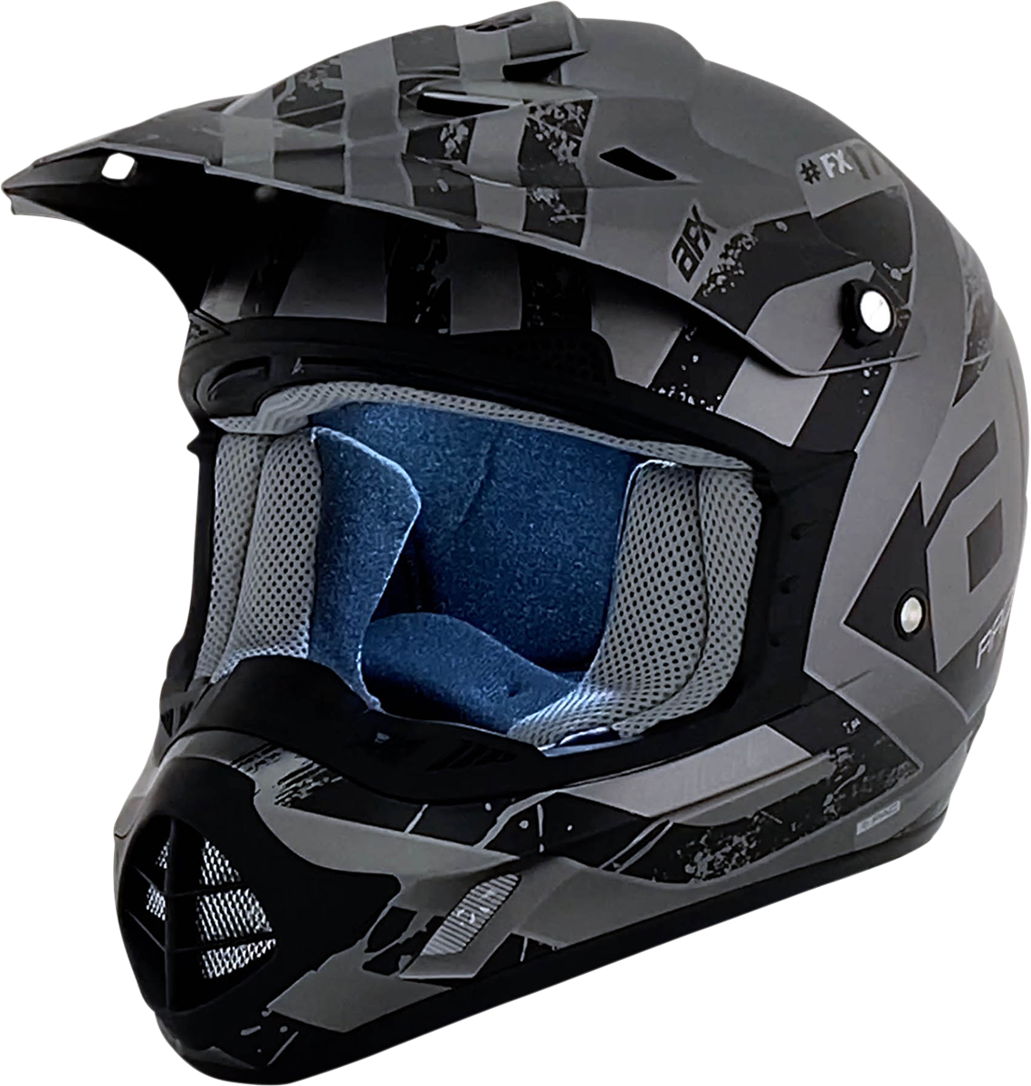 AFX FX-17 Helmet - Attack - Frost Gray/Matte Black - 4XL 0110-7636
