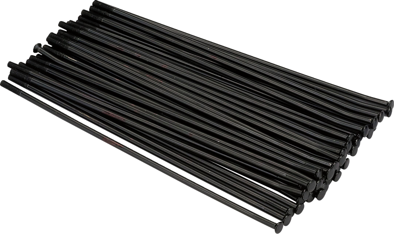 MOOSE RACING MX1 Spoke Set - Stainless Steel - Front - Black - 21" 24-301-BK