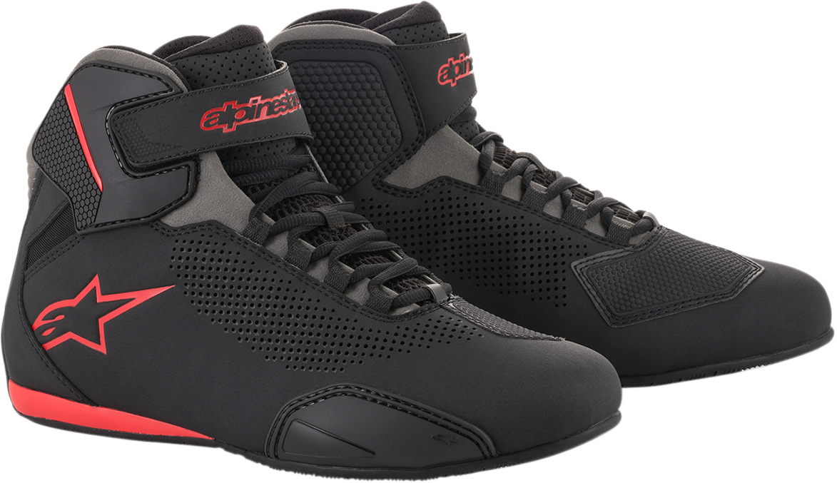 Zapatos ALPINESTARS Sektor Vented - Negro/Gris/Rojo - US 10.5 2515618131105 