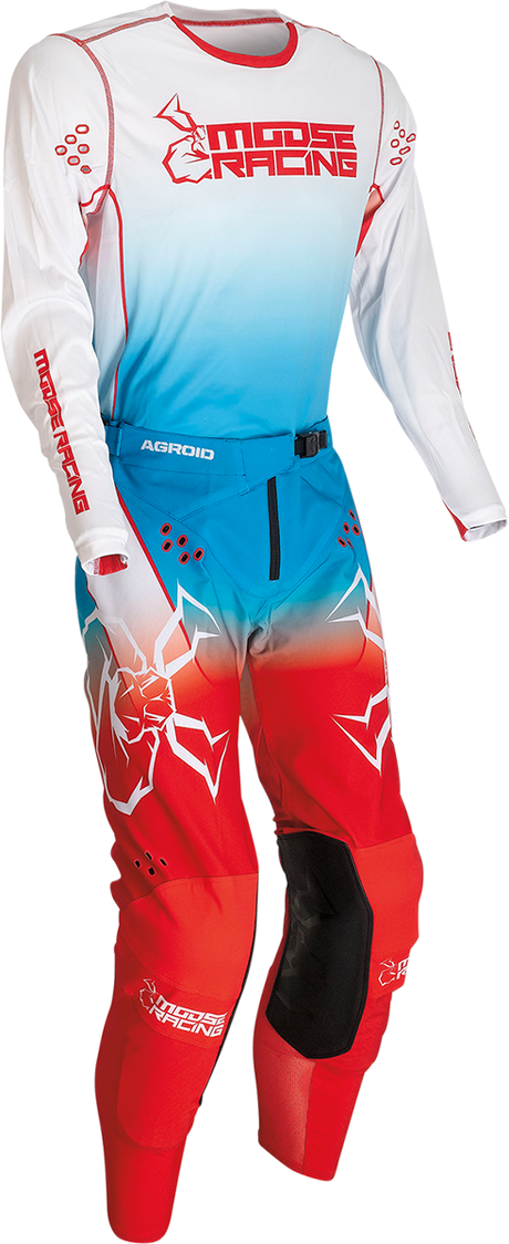 Pantalones MOOSE RACING Agroid - Rojo/Blanco/Azul - 32 2901-10074 