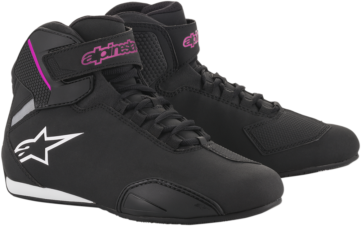 ALPINESTARS Women's Sektor Shoes - Black/Pink - US 8.5 251571910399