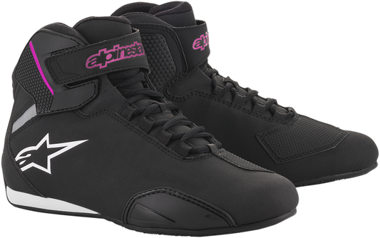 ALPINESTARS Women's Sektor Shoes - Black/Pink - US 8 251571910398