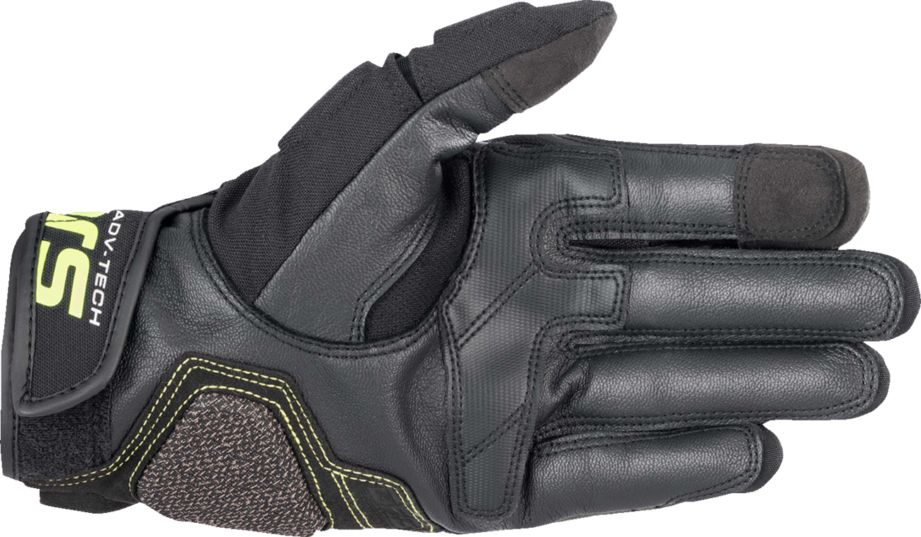 ALPINESTARS Halo Gloves - Forest Black/Fluo Yellow - Large 3504822-6085-L