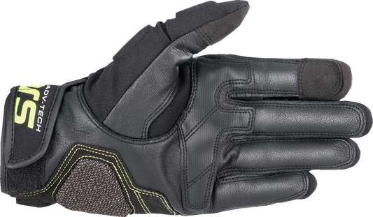 ALPINESTARS Halo Gloves - Forest Black/Fluo Yellow - Large 3504822-6085-L