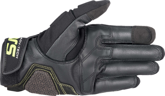 ALPINESTARS Halo Gloves - Forest Black/Fluo Yellow - XL 3504822-6085-XL