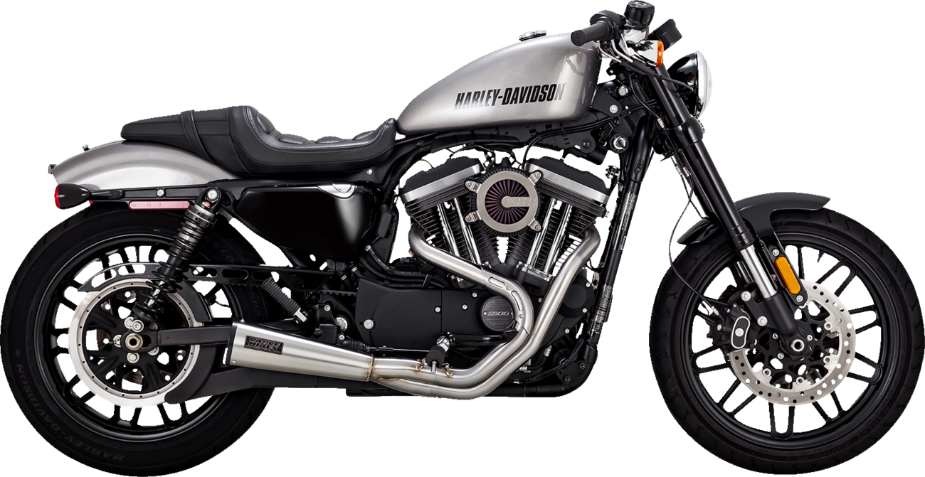 VANCE & HINES 2-into-1 Upsweep Exhaust System - Brushed - Stainless Steel 27327