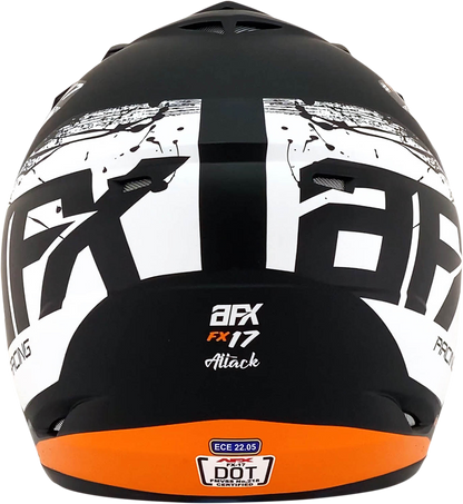 AFX FX-17Y Helmet - Attack - Matte Black/Orange - Medium 0111-1406