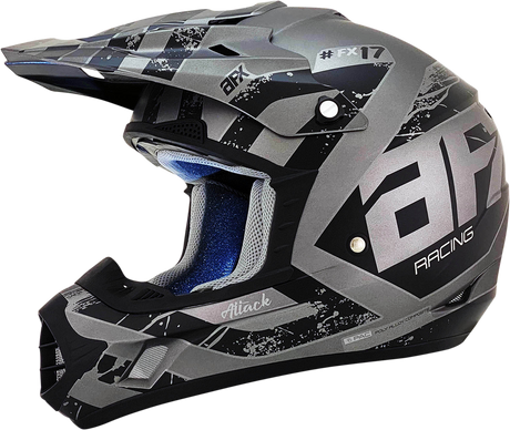 AFX FX-17 Helmet - Attack - Frost Gray/Matte Black - Small 0110-7137