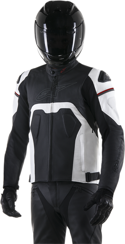 ALPINESTARS Core Leather Jacket - Black/White - US 40 / EU 50 3101316-12-50