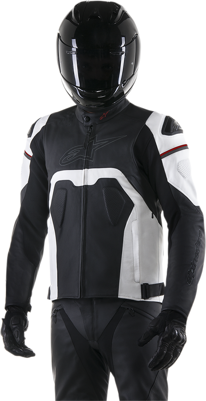 ALPINESTARS Core Leather Jacket - Black/White - US 44 / EU 54 3101316-12-54