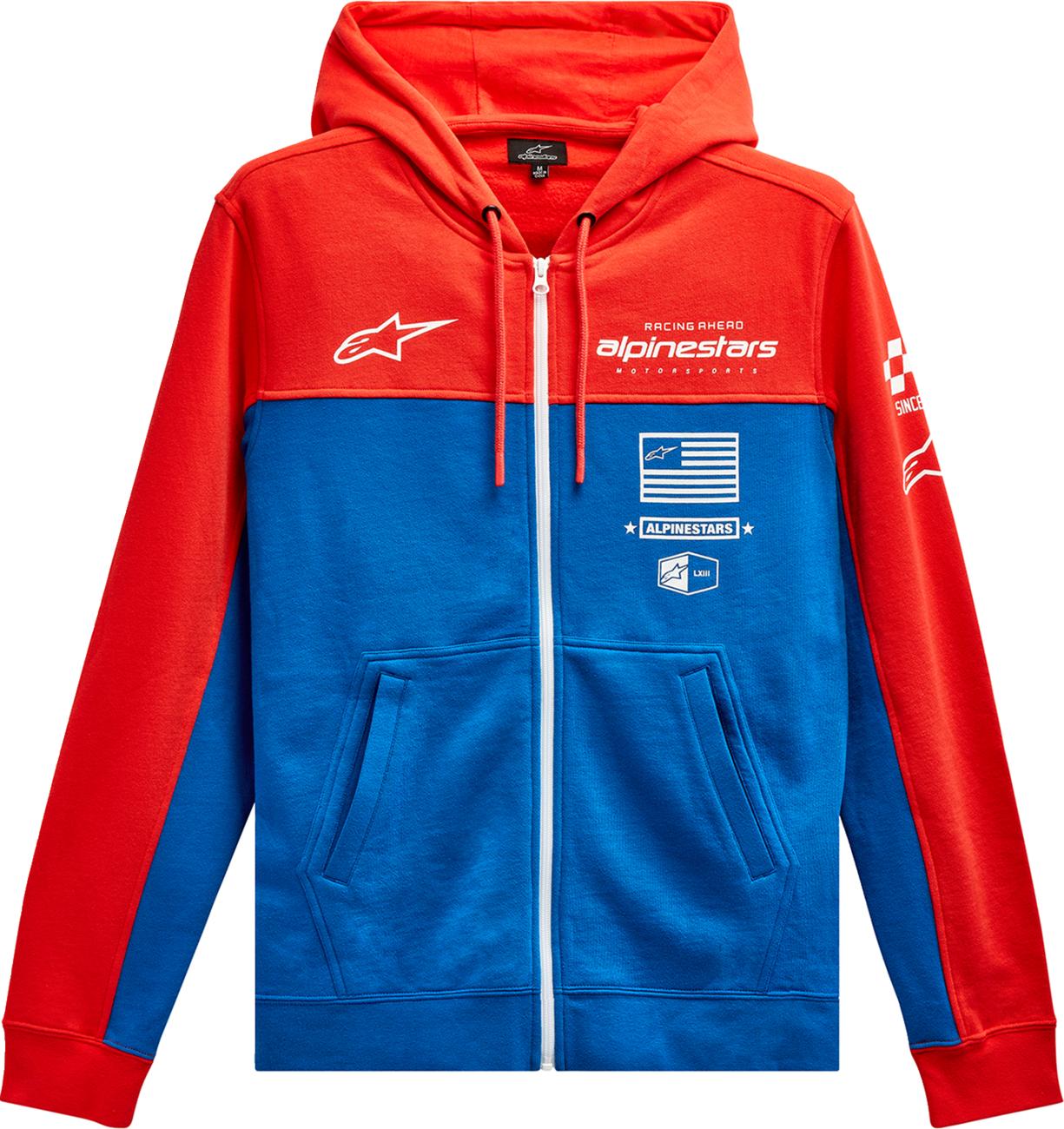 ALPINESTARS H Block Hoodie - Warm Red/Bright Blue - 2XL 12135107031712X