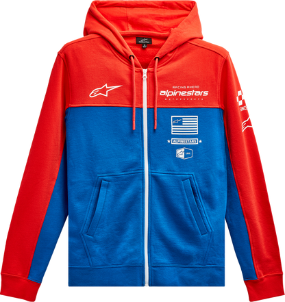 ALPINESTARS H Block Hoodie - Warm Red/Bright Blue - 2XL 12135107031712X