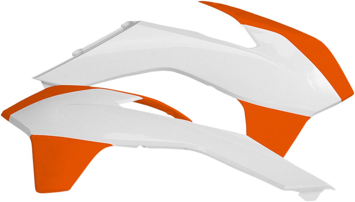 ACERBIS Radiator Shrouds - White/Orange 2314251088