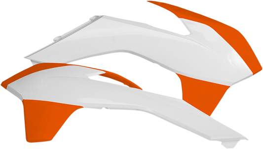 ACERBIS Radiator Shrouds - White/Orange 2314251088