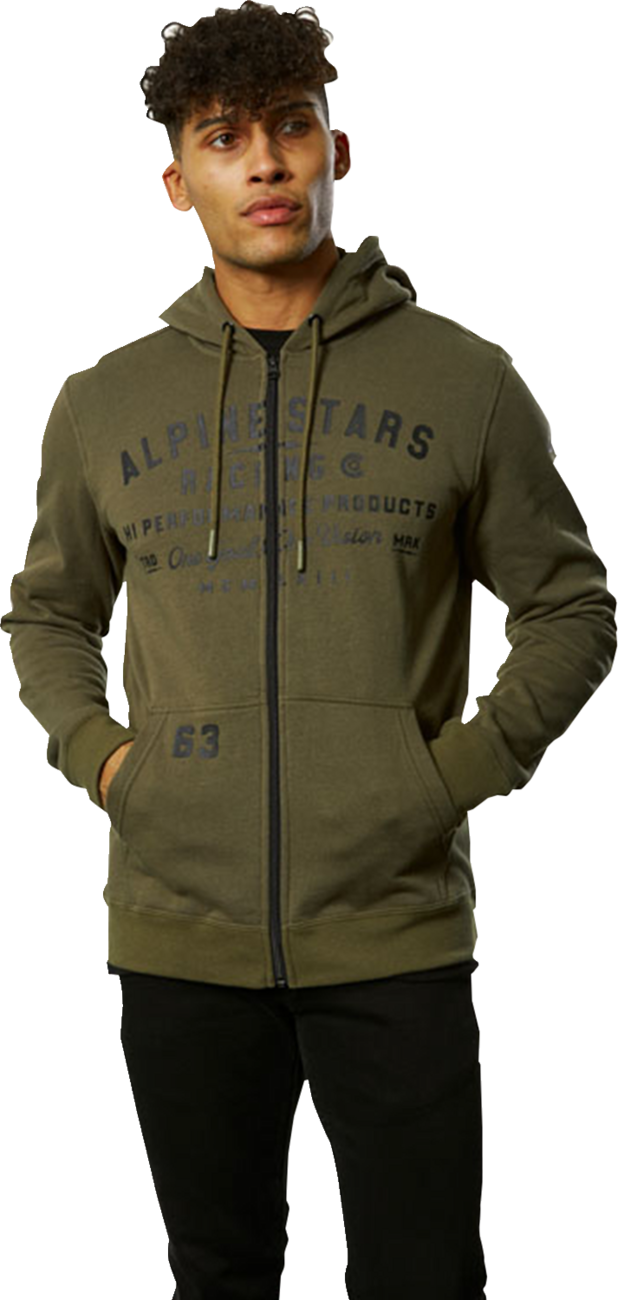 Sudadera con capucha ALPINESTARS Profile - Militar - Grande 123353400690L