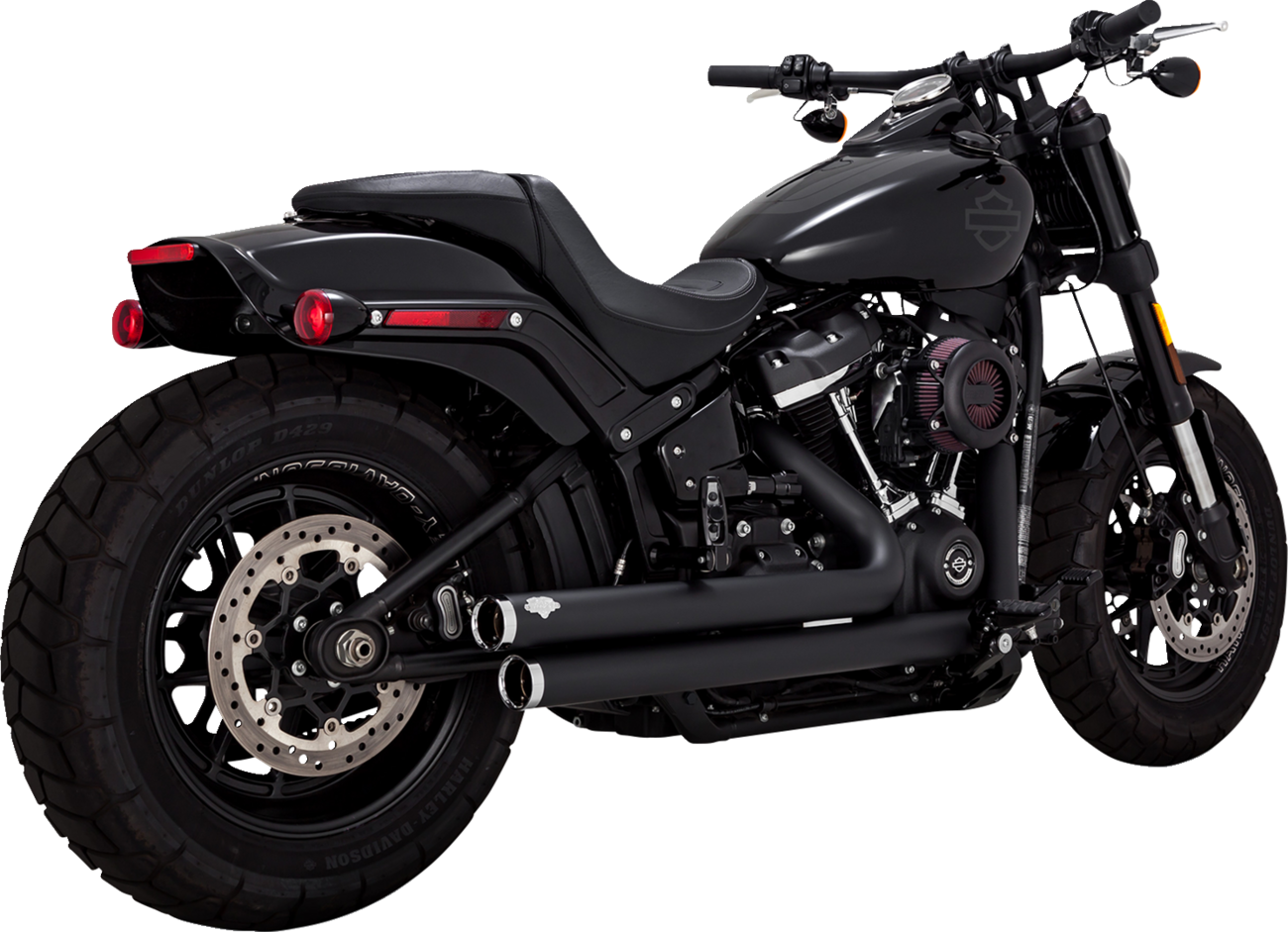 VANCE & HINES Big Shots Staggered Exhaust System - Black 47339