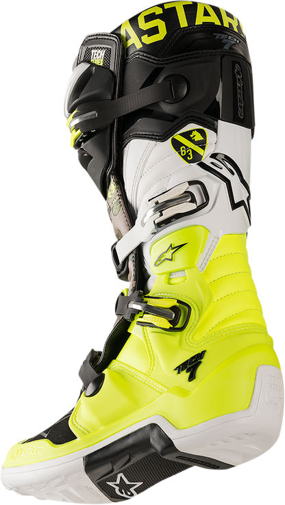 ALPINESTARS Limited Edition AMS Tech 7 Boots - Black/Yellow/White - US 8 2012014-158-8