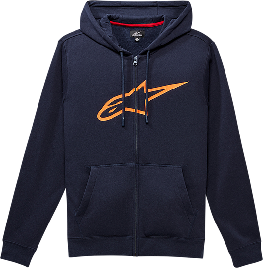 ALPINESTARS Ageless 2 Zip Hoodie - Navy/Orange - Large 1038530527032L