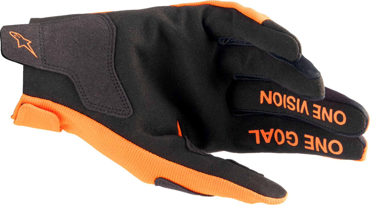 Guantes de radar para jóvenes ALPINESTARS - Naranja intenso/Negro - Medianos 3541824-411-M