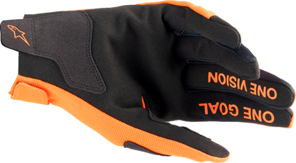 Guantes de radar para jóvenes ALPINESTARS - Naranja intenso/Negro - Medianos 3541824-411-M