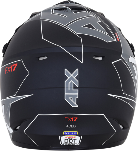 AFX FX-17 Helmet - Aced - Matte Black/White - 2XL 0110-6493