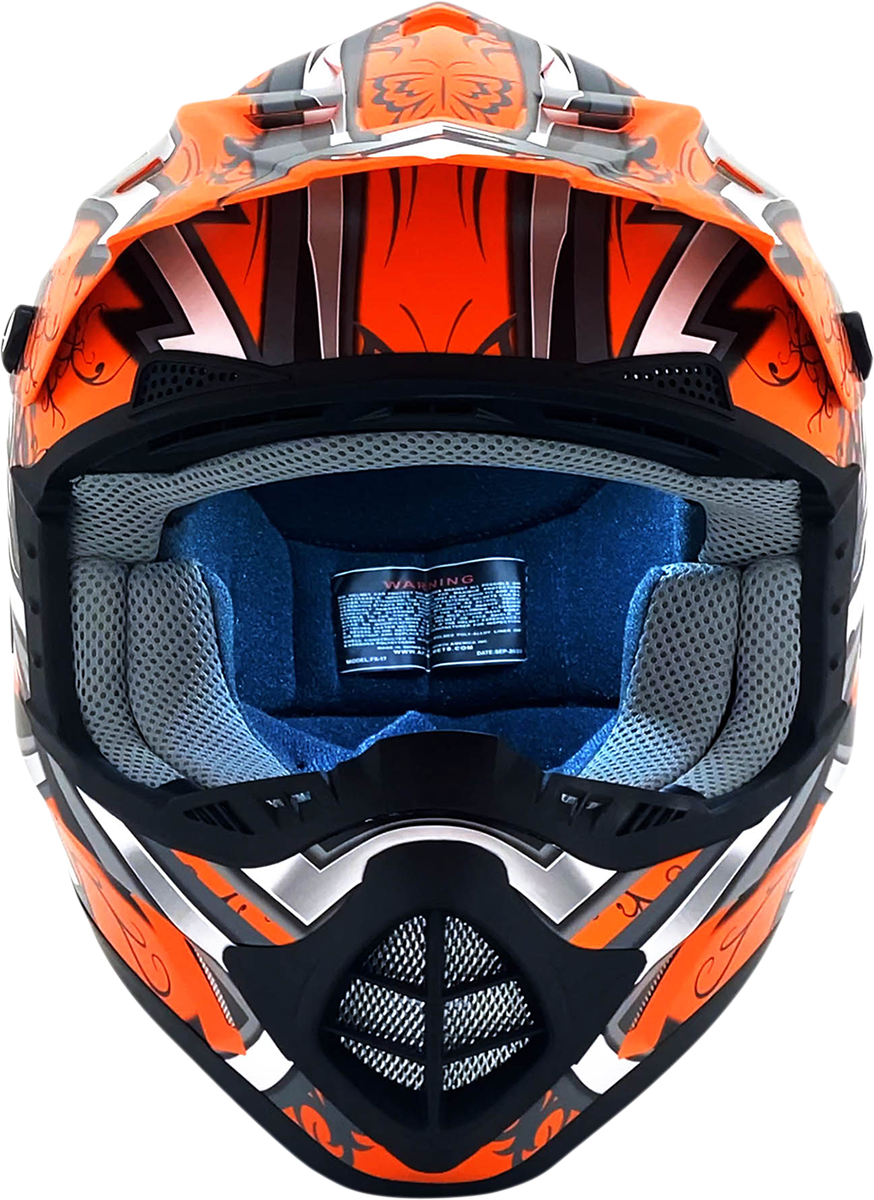 AFX FX-17Y Helmet - Butterfly - Matte Orange - Small 0111-1381