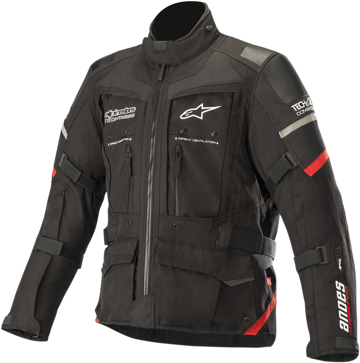 ALPINESTARS Andes Pro Drystar® Jacket - Black/Red - Medium 3207119-13-M