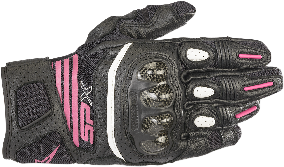 ALPINESTARS Stella SPX AC V2 Gloves - Black/Fuchsia - XS 3517319-1039-XS