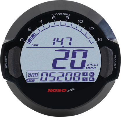 KOSO NORTH AMERICA Air/Fuel Gauge - Black - 6ft BB642W30