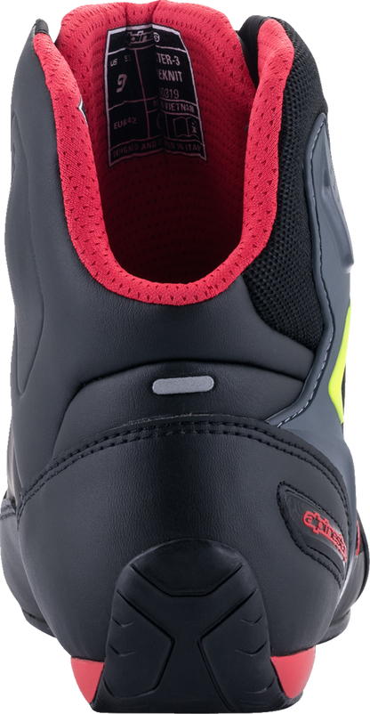 Zapatos ALPINESTARS Faster-3 Rideknit - Negro/Rojo/Amarillo - US 9 25103191369