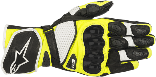 ALPINESTARS SP-1 V2 Gloves - Black/White/Fluo Yellow - Small 3558119-125-S