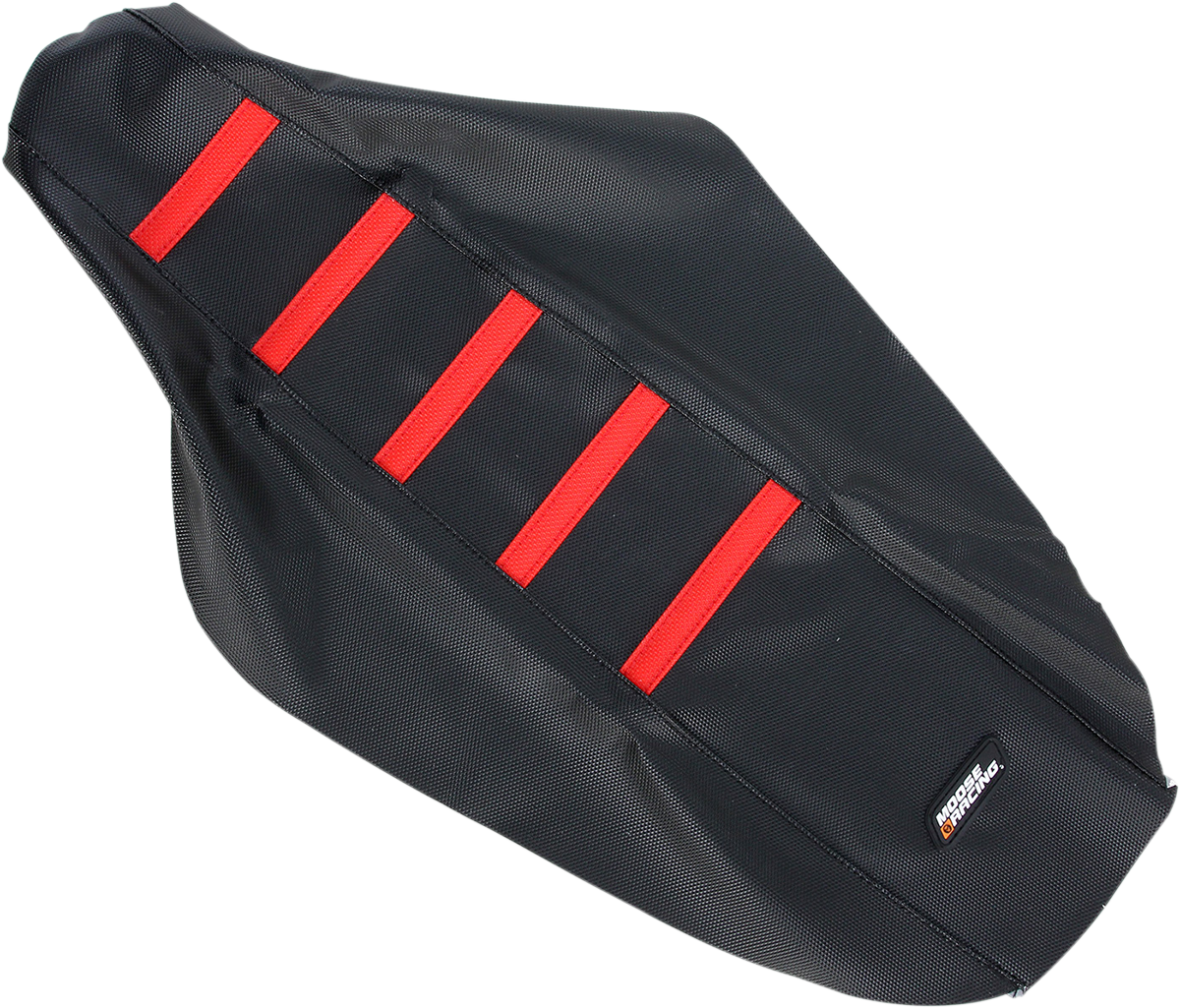 MOOSE RACING Ribbed Seat Cover - Black Cover/Red Ribs - Honda CR12500-331RT