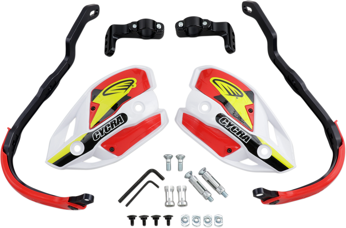 CYCRA Handguards - Ultra - Oversized - White/Red 1CYC-7408-32X