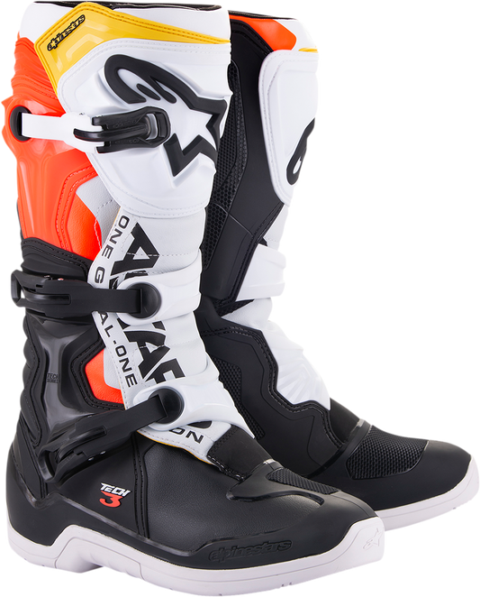 ALPINESTARS Tech 3 Boots - Black/White/Orange - US 8 2013018-1238-8