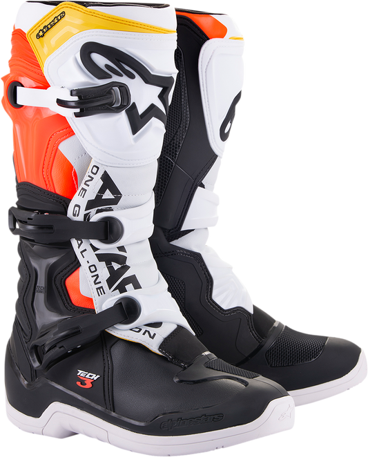 ALPINESTARS Tech 3 Boots - Black/White/Orange - US 7 2013018-1238-7