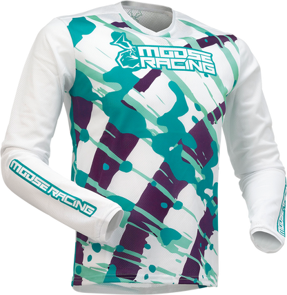 MOOSE RACING Youth Agroid Mesh Jersey - Purple/Teal - Medium 2912-2171