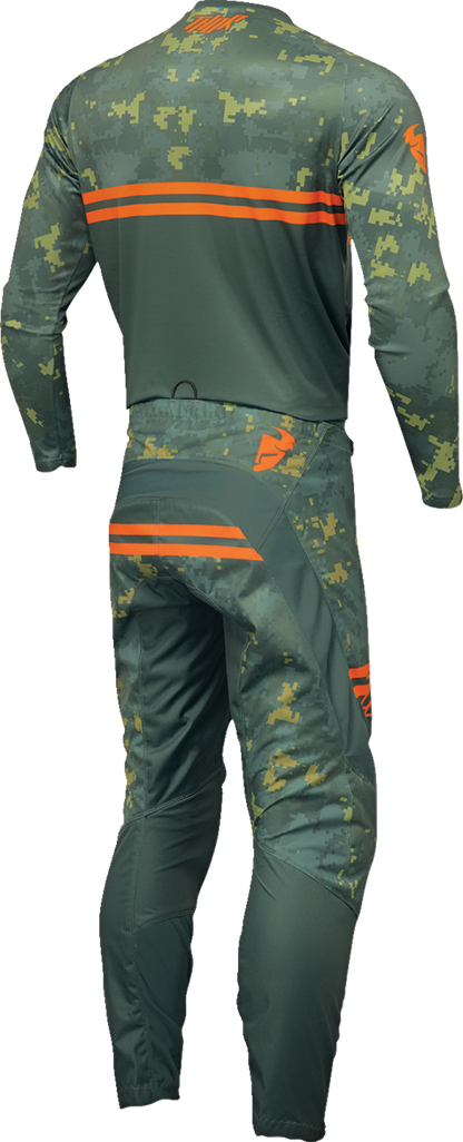 THOR Sector DIGI Jersey - Forest Green/Camo - Large 2910-7575