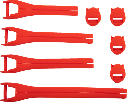 MOOSE RACING Qualifier Boot Strap Kit - Red - Size 10-15 3430-1018