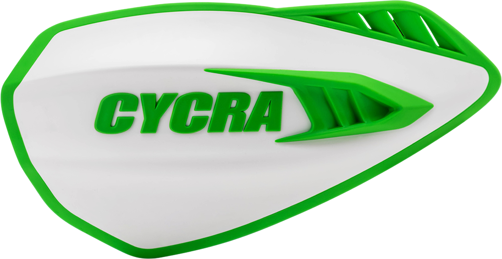 CYCRA Handguards - Cyclone - White/Green 1CYC-0056-241